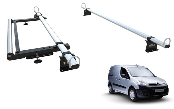 Citroen Berlingo Roof Rack, 2 Bars & Roller  (Mk2  2008-to-2018) TITAN WorkReady