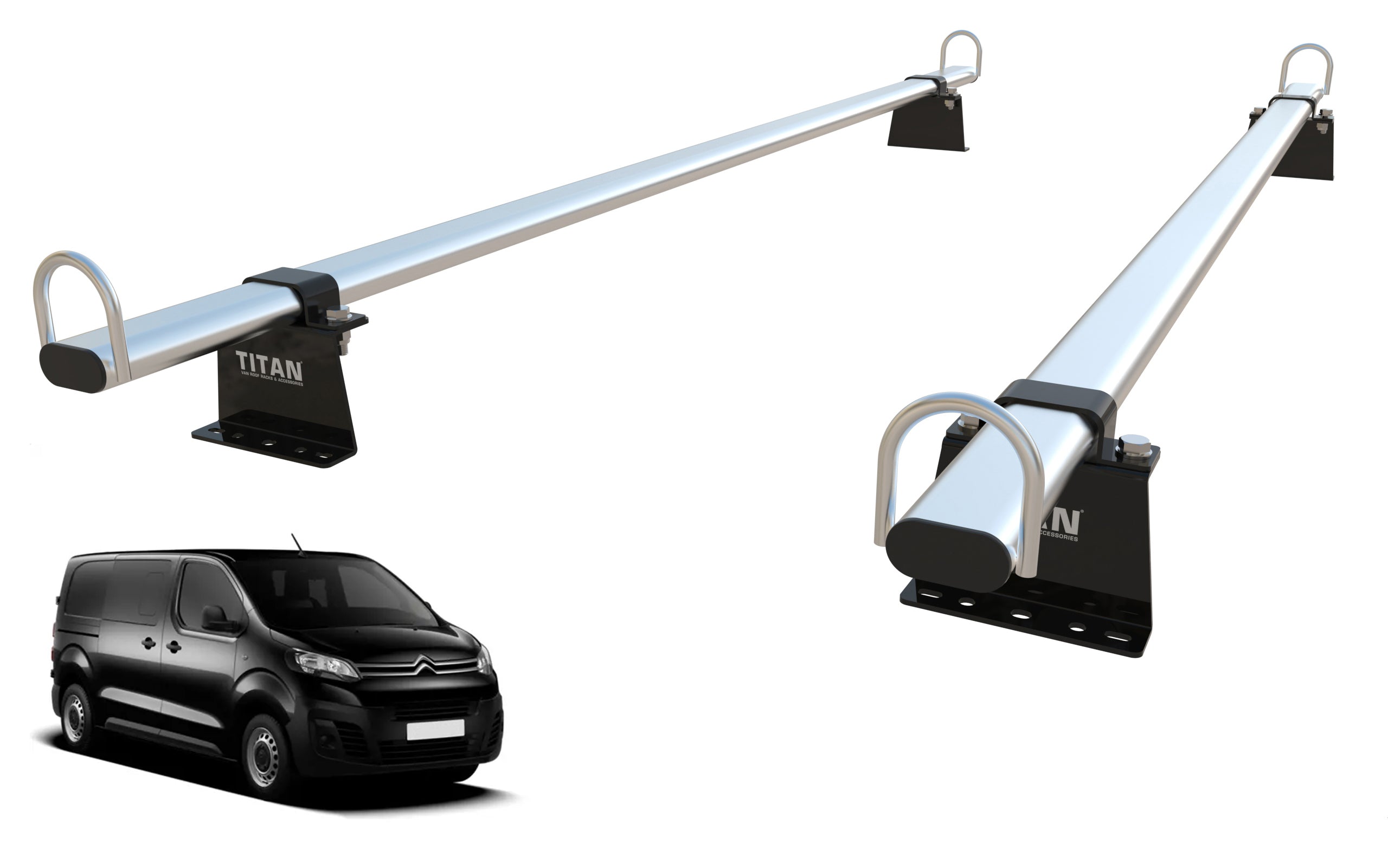 Peugeot Expert Roof Rack, 2 Bars - TITAN WorkReady Mk3 (2016 Onward)