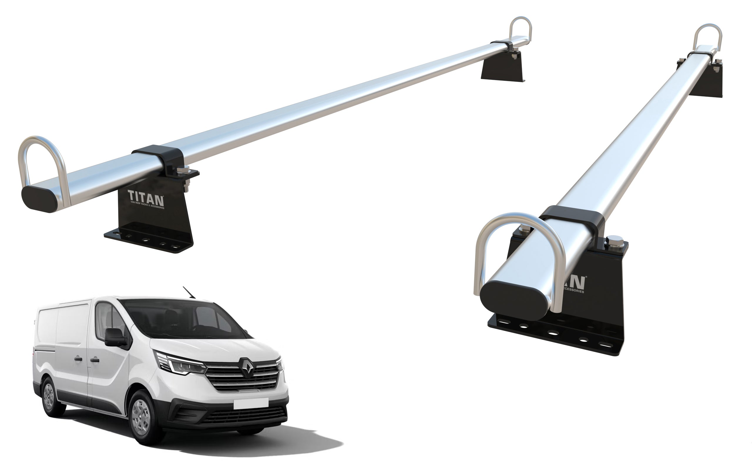 Vauxhall Vivaro Roof Rack 2 Bars for (2014-2019) van - TITAN WorkReady