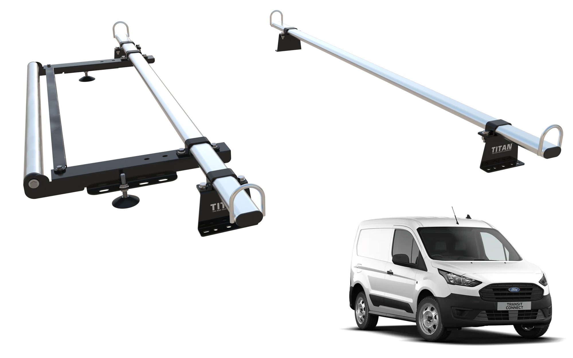 Ford Transit Connect Roof Rack, 2 Bars & Roller - TITAN WorkReady (Mk2 ...