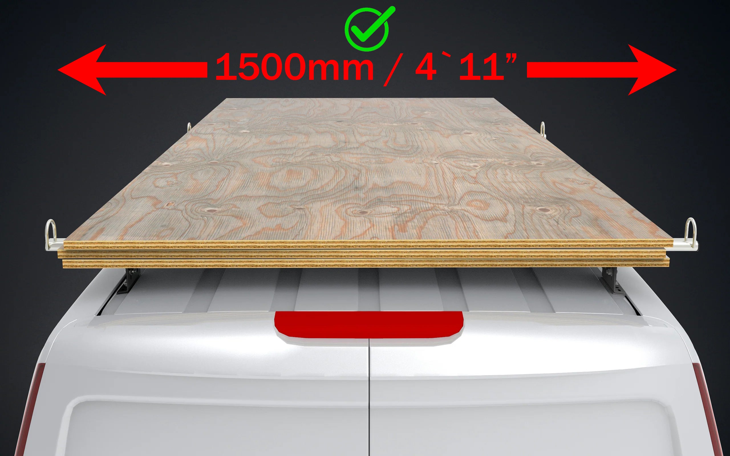 VW TRANSPORTER T7 (2025 Onwards) Roof Rack 3 Bars - TITAN 40-40 Construction Grade With Aerofoil