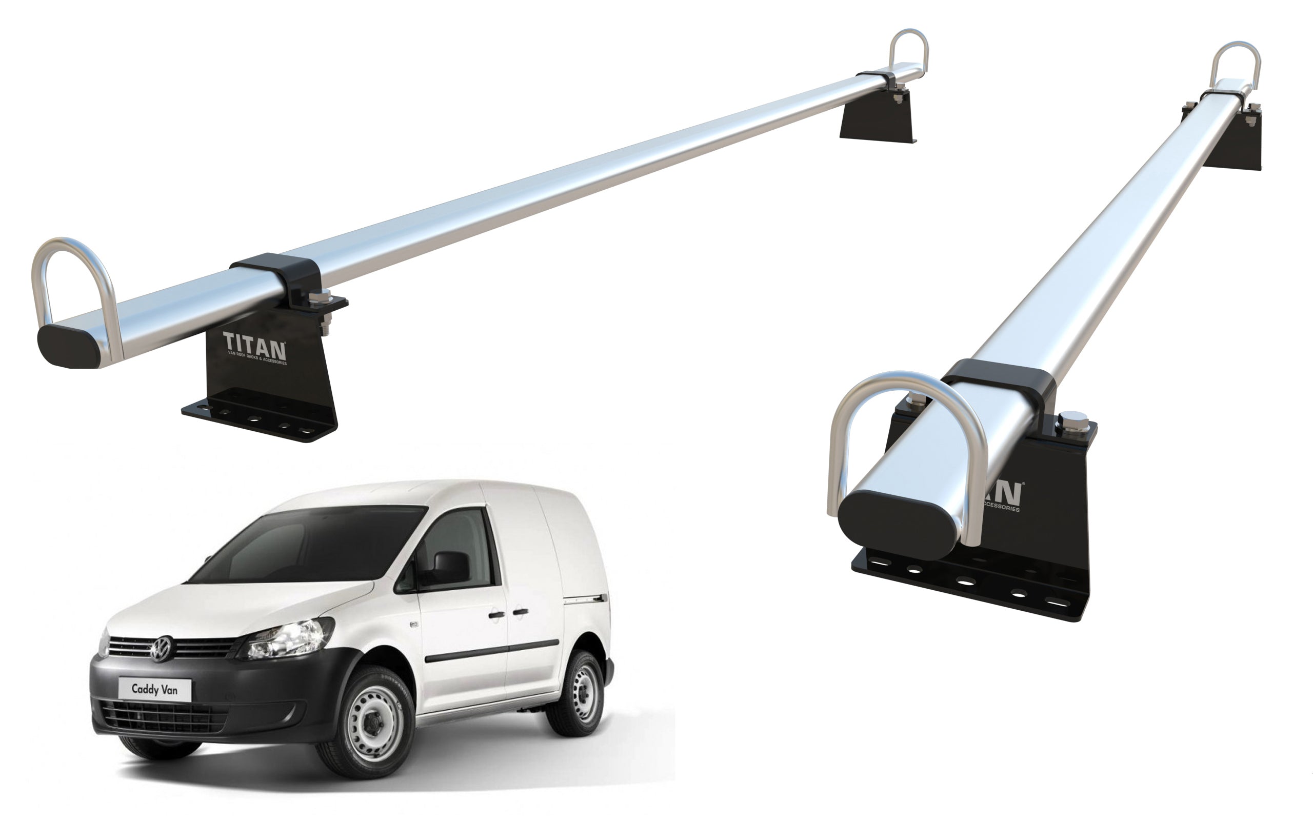 VW Caddy Van Roof Rack, 2 Bars - TITAN WorkReady  (2004-2021)