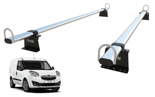 Fiat Doblo Roof Rack, 2 Bars - TITAN WorkReady (Mk2 - 2010 Onward)