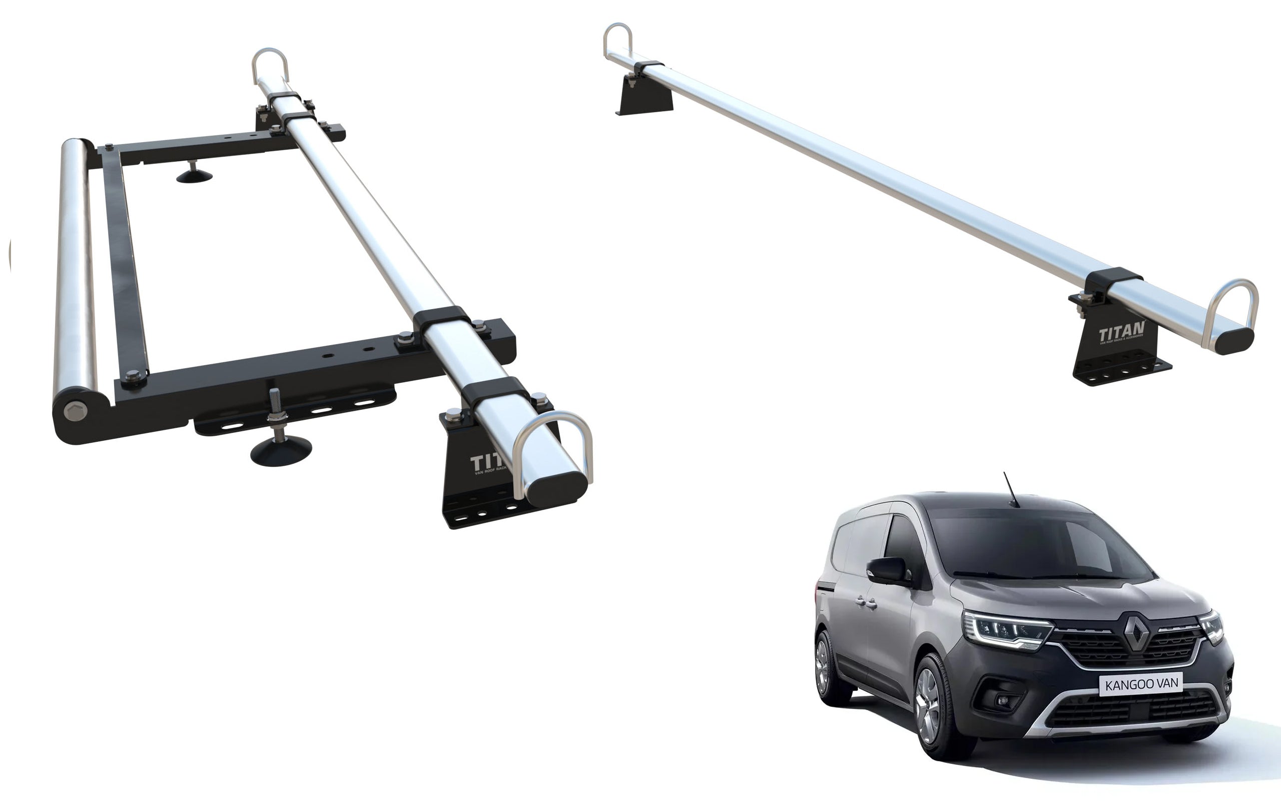 Vauxhall Combo Roof Rack, 2 Bars & Roller (Mk4 2018 Onward ) TITAN WorkReady