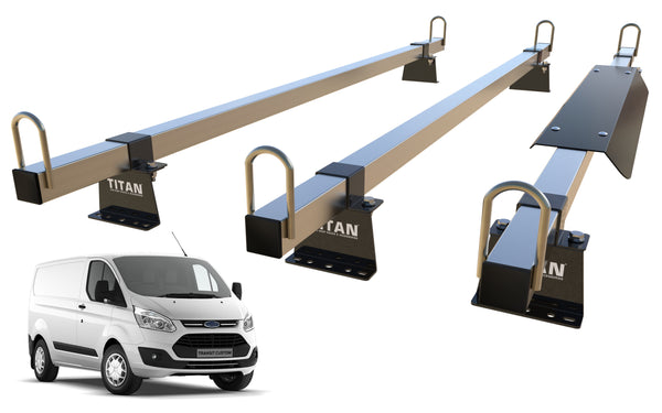 Transit Custom van Roof Rack 3 Bars -  TITAN 40-40 Construction Grade