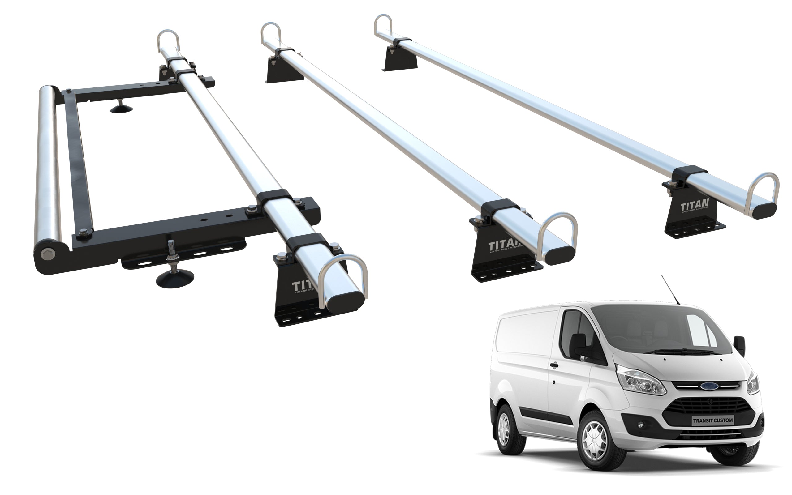 Ford Transit Side Racks Roof Rack 3 bars for FORD TRANSIT CUSTOM VAN (2012 - 2023) -TITAN Work ...