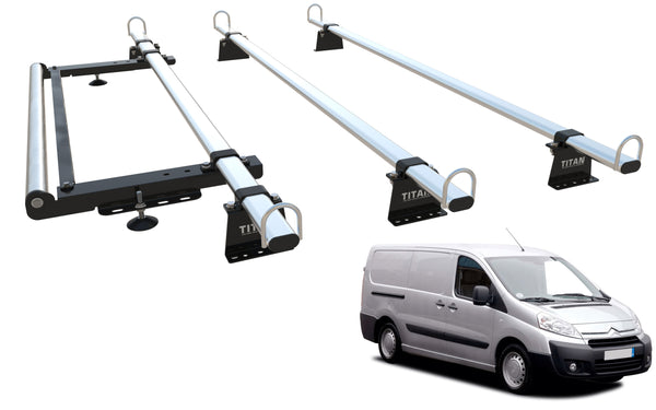 Citroen Dispatch Roof Rack, 3 Bars & Roller  (Mk2  2007-to-2016) TITAN WorkReady