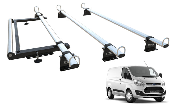 Ford Custom Roof Rack, 3 bars & Roller  (MK1  2012 - 2023) -TITAN WorkReady