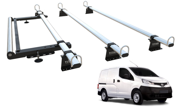 Nissan NV200 Roof Rack, 3 Bars & Roller  TITAN WorkReady