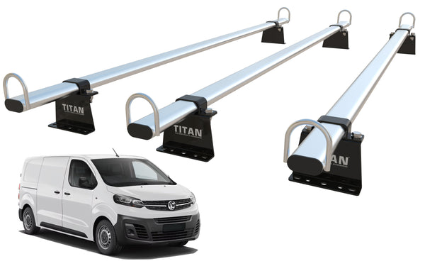 Vauxhall Vivaro Roof Rack (L1), 3 Bars - TITAN WorkReady (Mk3 - 2020 Onward)