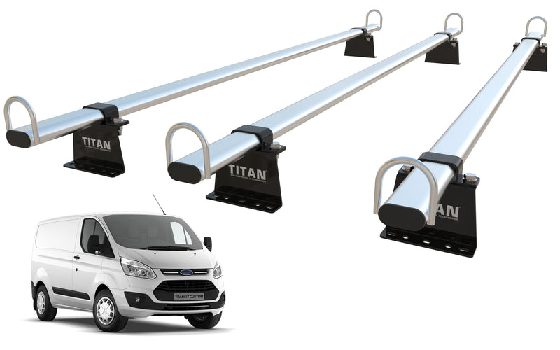 FORD TRANSIT CUSTOM (2012-2023) Roof Rack Bars - TITAN WorkReady 3-BAR Set