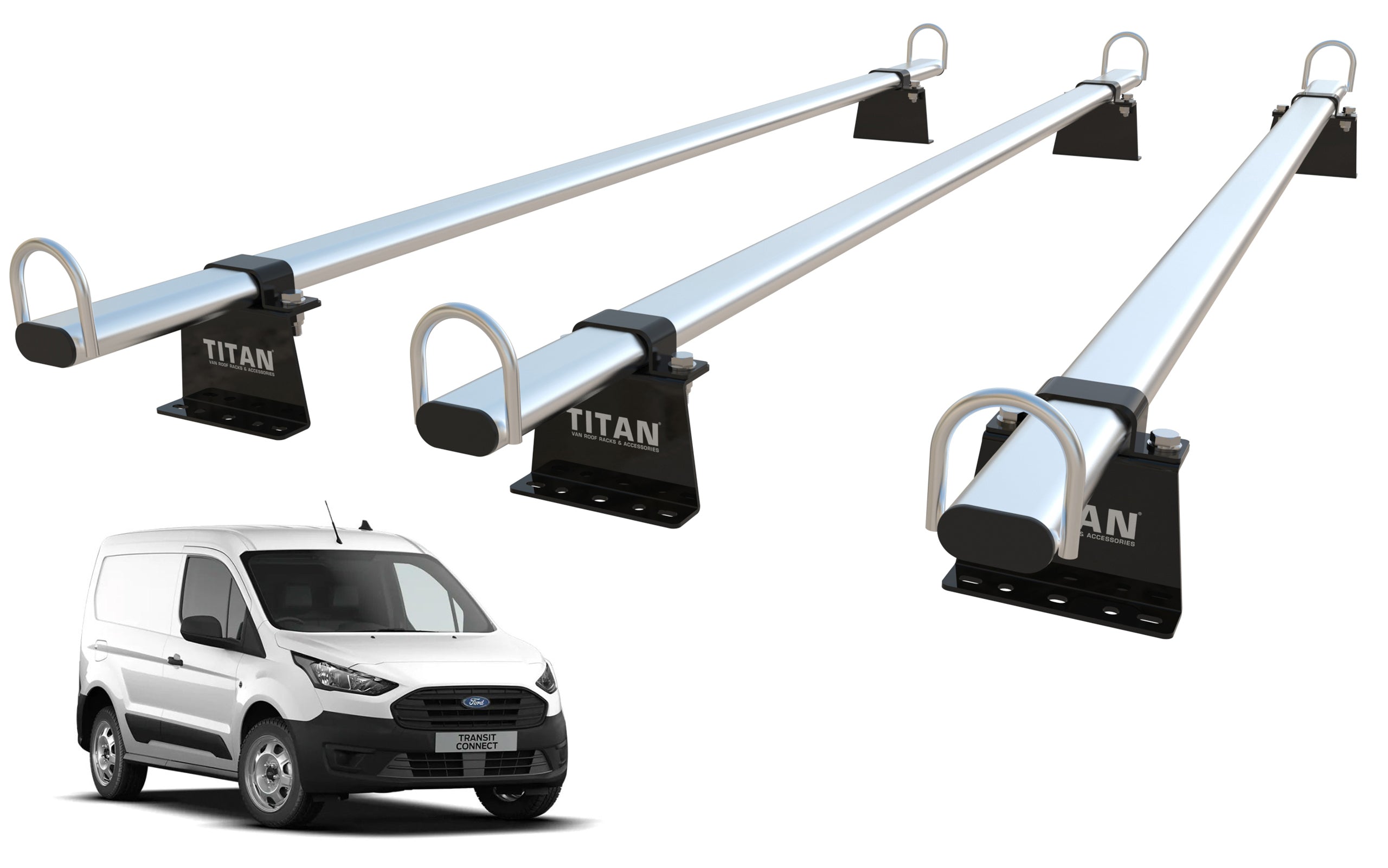 Ford Transit Connect Roof Rack, 3 Bars - TITAN WorkReady  (Mk2 - 2014 Onward)