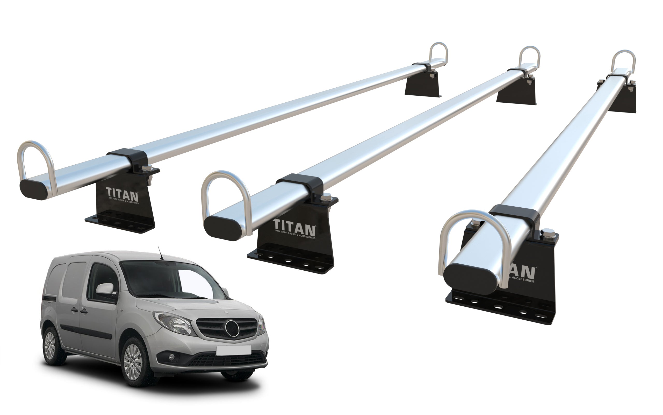 Mercedes Citan Van Roof Rack, 3 Bars - TITAN WorkReady  (2012 - 2021) L3-Ex-Long