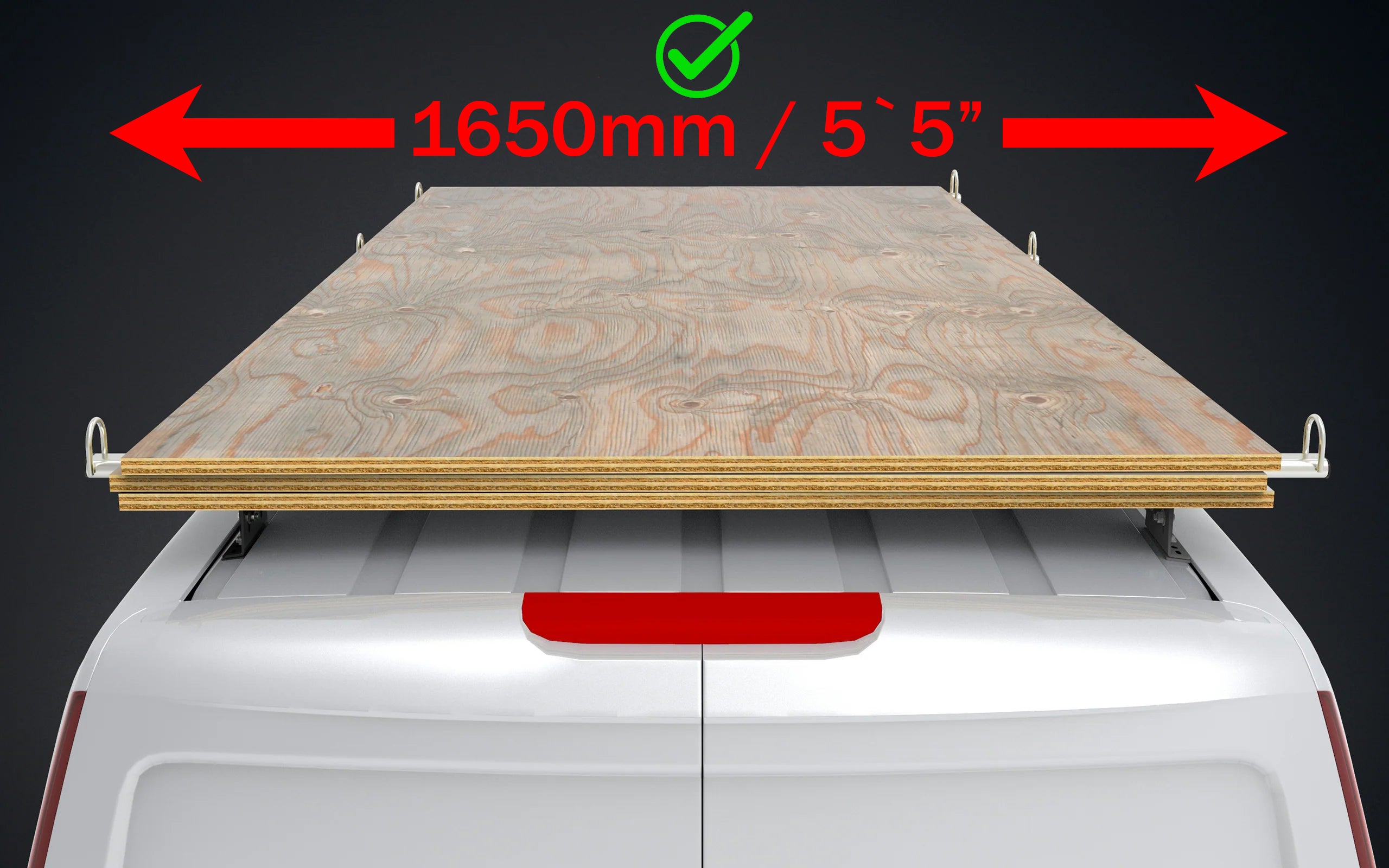 VW Crafter Roof Rack, 3 Bars & Roller (2006-2016 models) - TITAN WorkReady