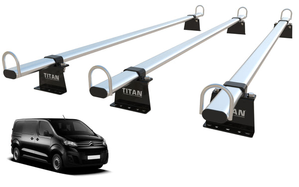 Toyota Proace Roof Rack, 3 Bars - TITAN WorkReady (Mk2 2016 Onward)