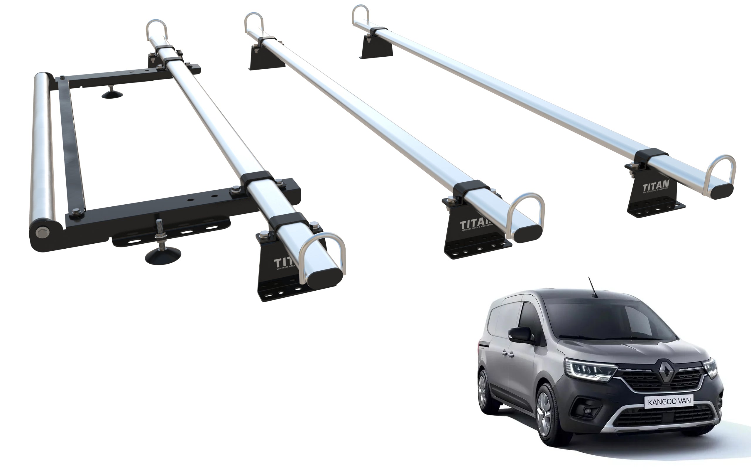 Vauxhall Combo Roof Rack, 3 Bars & Roller (Mk4 2018 Onward ) TITAN WorkReady