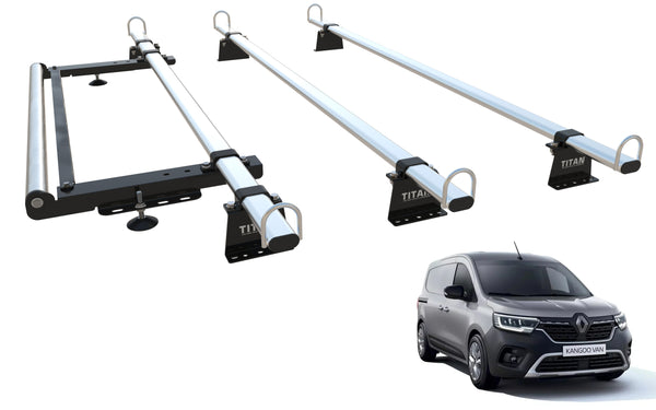 Vauxhall Combo Roof Rack, 3 Bars & Roller (Mk4 2018 Onward ) TITAN WorkReady