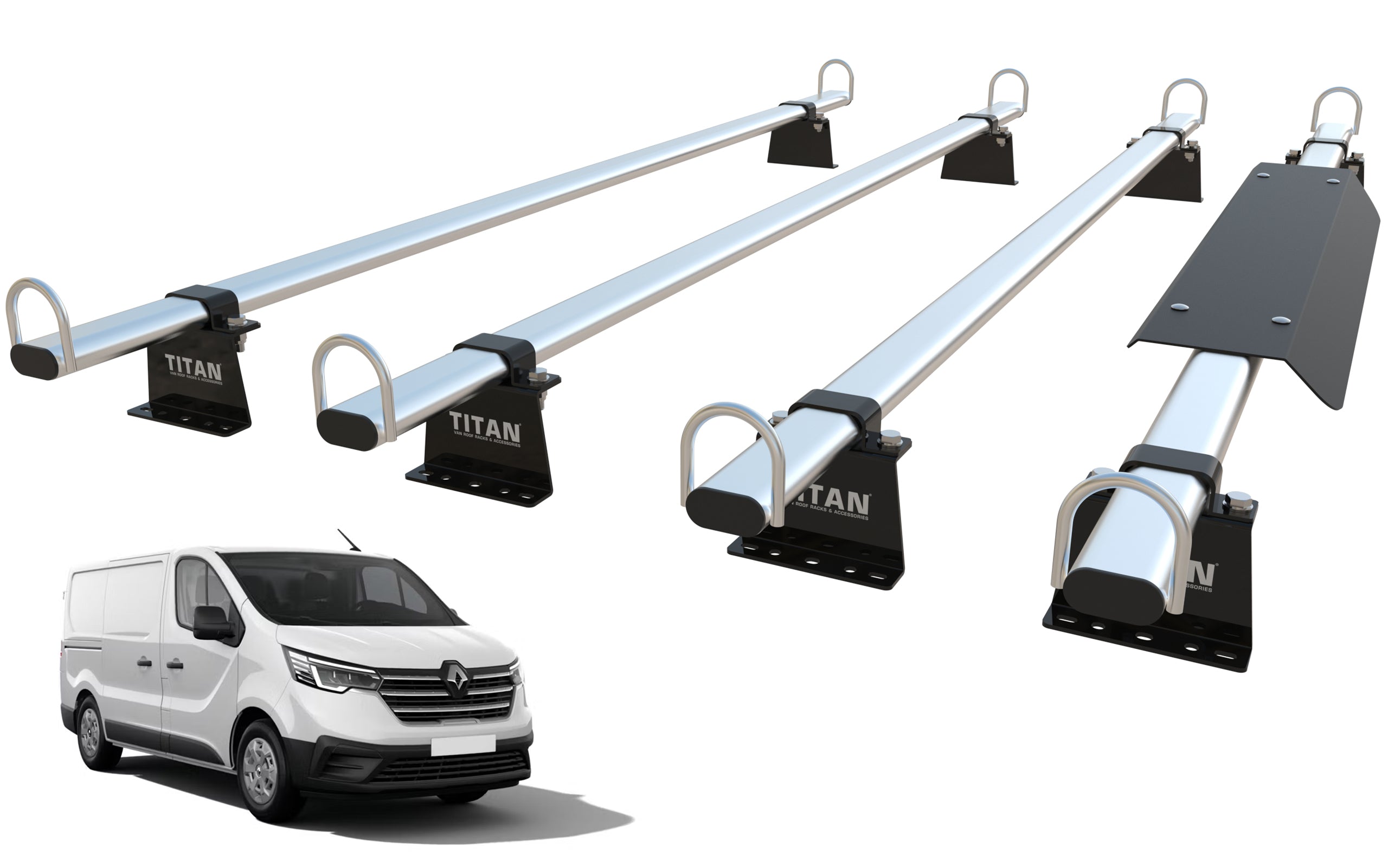 Vauxhall Vivaro Roof Rack 4 Bars for Mk2 (2014-2019) van - TITAN WorkReady