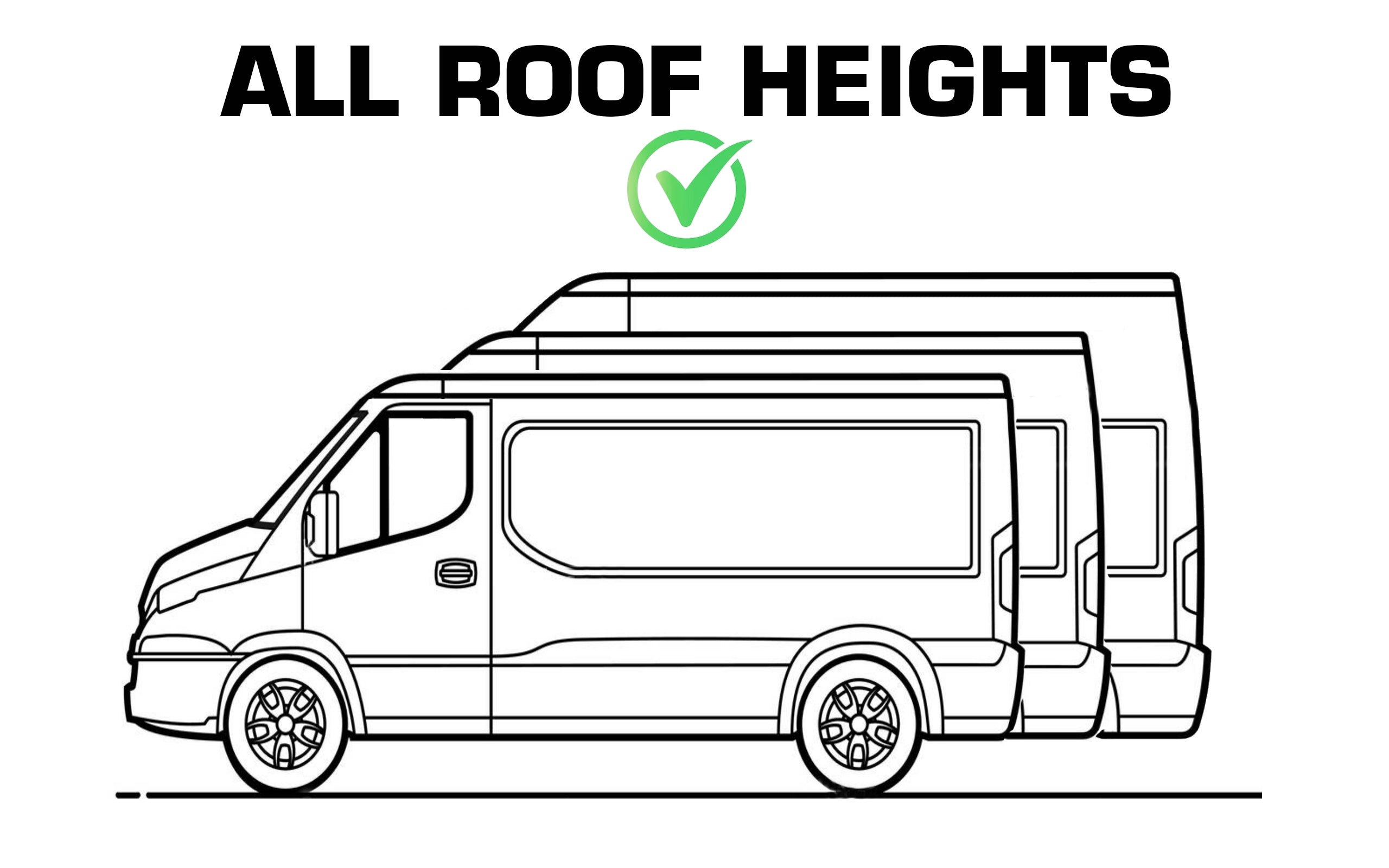 TITAN WorkReady Van Roof Rack 4 Bars - Compatible Fittings to fit a VW CAFTER van (2006-2016 models) - With Rear Roller kit