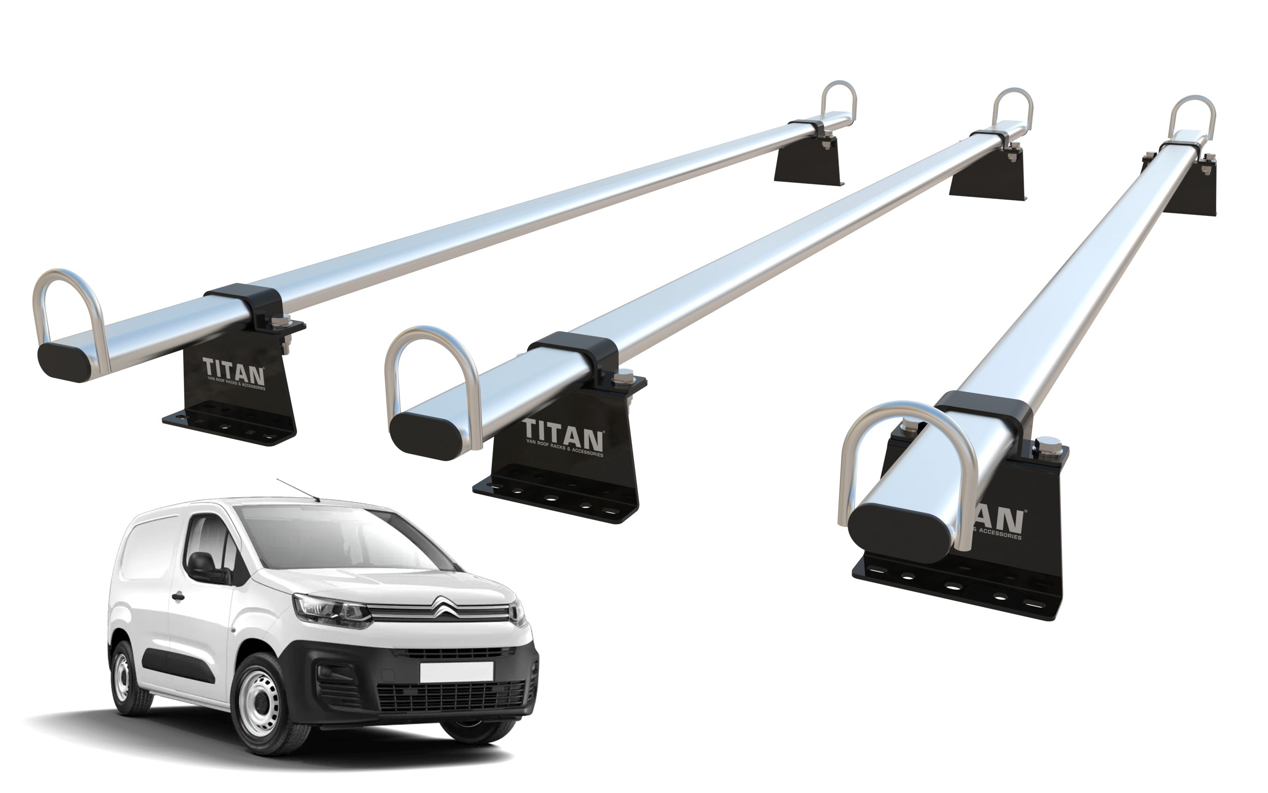 Peugeot Partner Roof Rack, 3 Bars - TITAN WorkReady  (Mk3 - 2018 on)