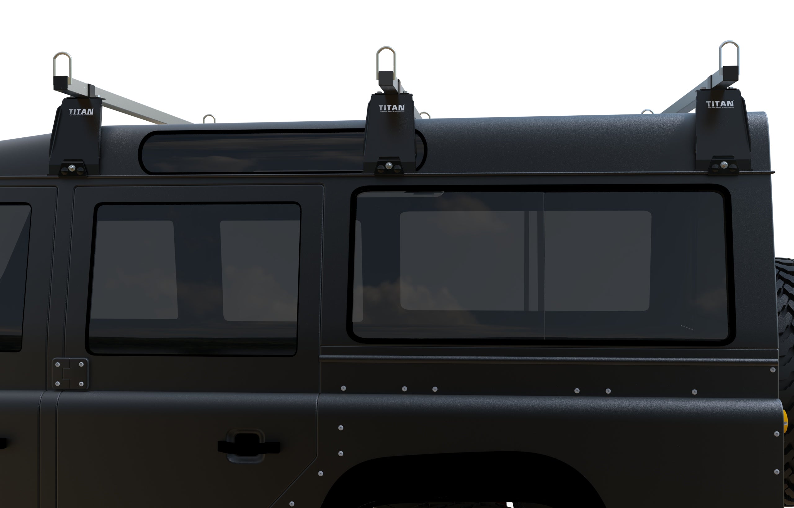 Land Rover Defender Roof Rack 2 Bars - TITAN 40-40 Construction Grade