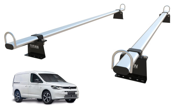 VW Caddy CARGO Roof Rack, 2 Bars - TITAN WorkReady (NEW SHAPE - 2021-onward)