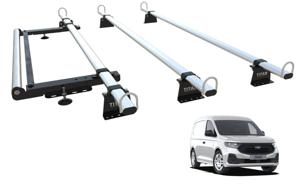 Ford Connect MK3 Roof Rack, 3 Bars & Roller - TITAN WorkReady (NEW SHAPE - 2025-onward)
