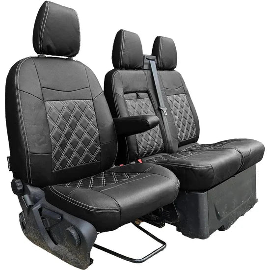 Leather Style Ford Transit Custom Seat Covers (2013 to 2024)