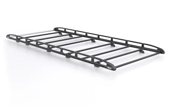 Renault Trafic 2014 - L2H2 Twin Rear Doors, Rhino Roof Rack KammRack Black — Main Image