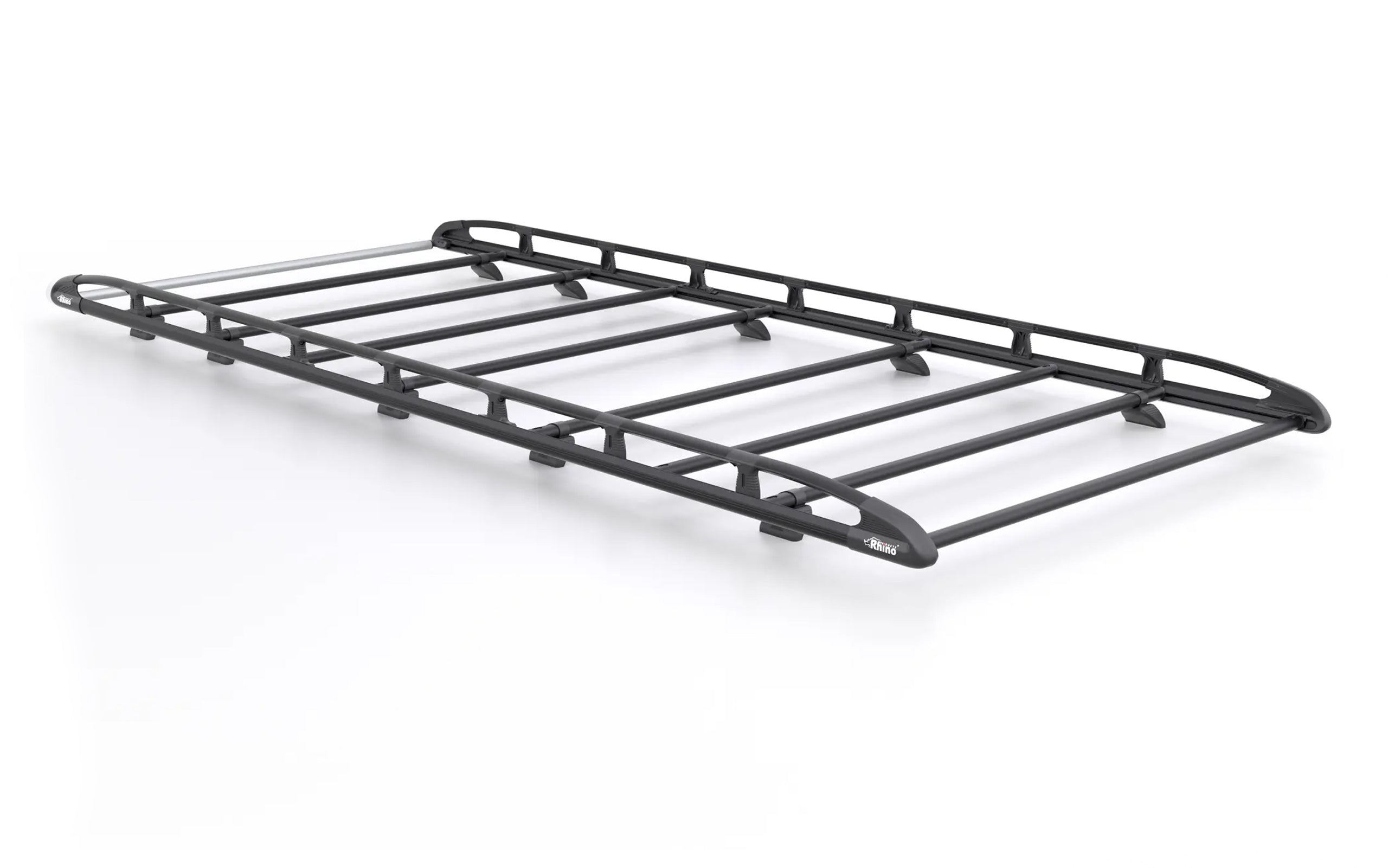 Volkswagen T5 Transporter 2002 - 2015 L2H1 Twin Rear Doors, Rhino Roof Rack KammRack Black — Main Image