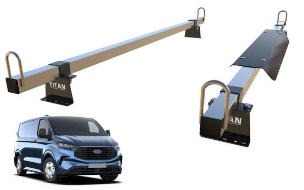 Transit Custom van MK2 (2024 ON) Roof Rack 2 Bars - TITAN 40-40 Construction Grade With Aerofoil