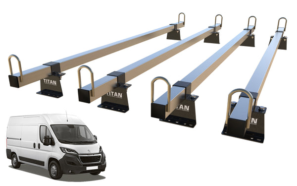 Citroen Relay Van Mk2 (2006-onward) Van Roof Rack 4 Bars - TITAN 40-40 Heavy-Duty Construction Grade