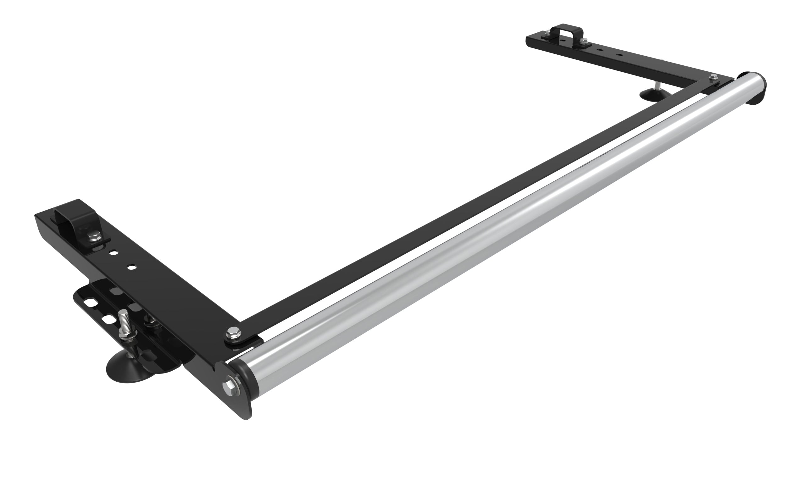 TITAN WorkReady Van Roof Rack 4 Bars - Compatible Fittings to fit a VW CAFTER van (2006-2016 models) - With Rear Roller kit