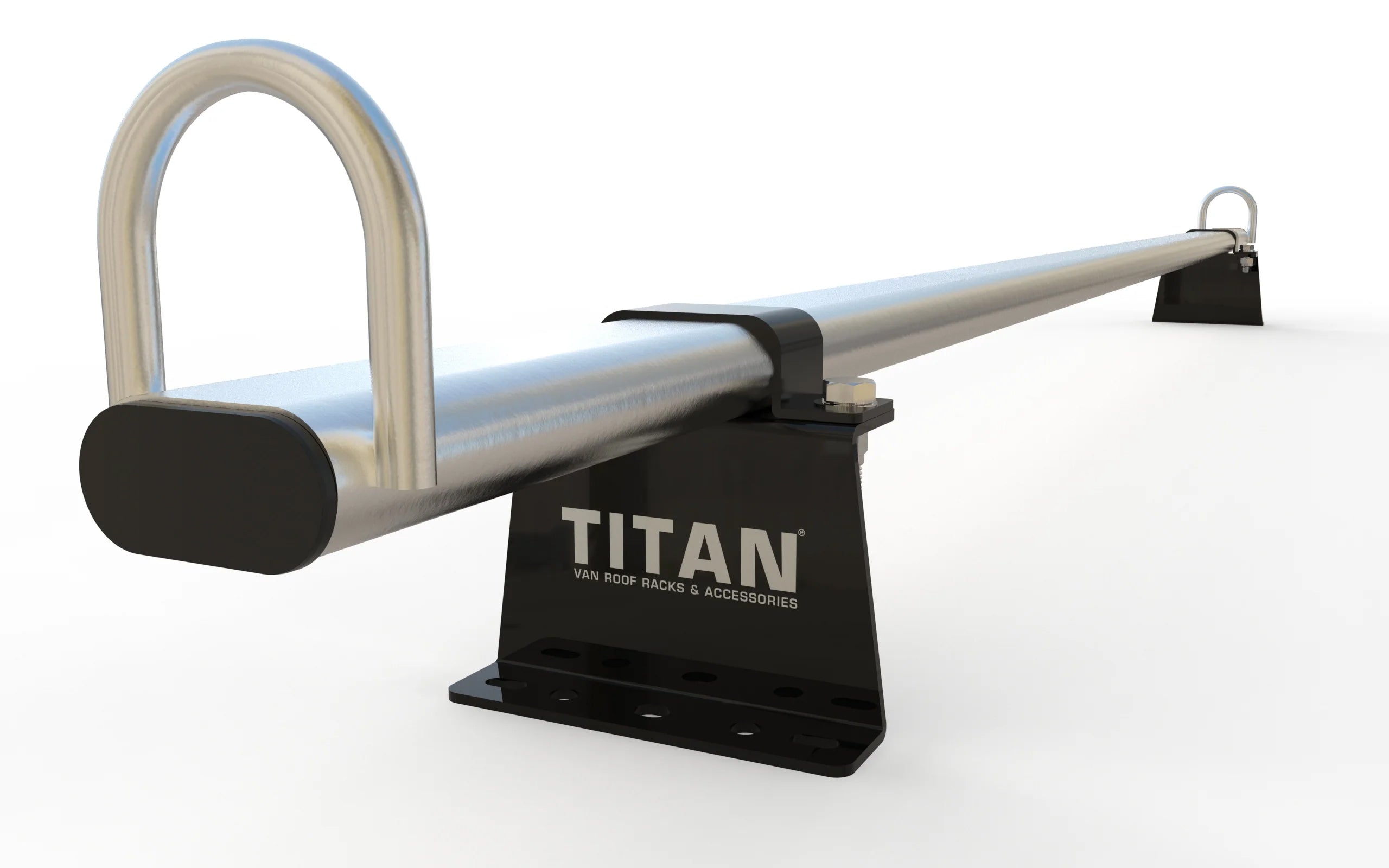 TITAN WorkReady Van Roof Rack 4 Bars - Compatible Fittings to fit a VW CAFTER van (2006-2016 models) - With Rear Roller kit