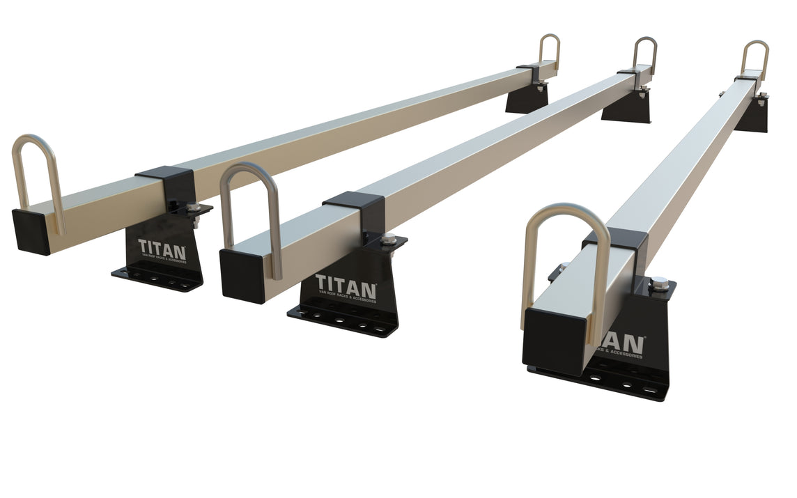 Vauxhall Movano Roof Rack 3 Bars for Mk2 (2010-2020 van) - TITAN 40-40 Construction Grade