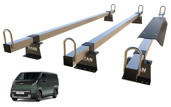 KIA PV5  (2026 ON) Roof Rack 3 Bars - TITAN 40-40 Construction Grade With Aerofoil