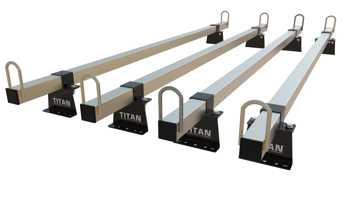 Vauxhall Movano Roof Rack 4 Bars for Mk2 (2010-2020 van) - TITAN 40-40 Construction Grade