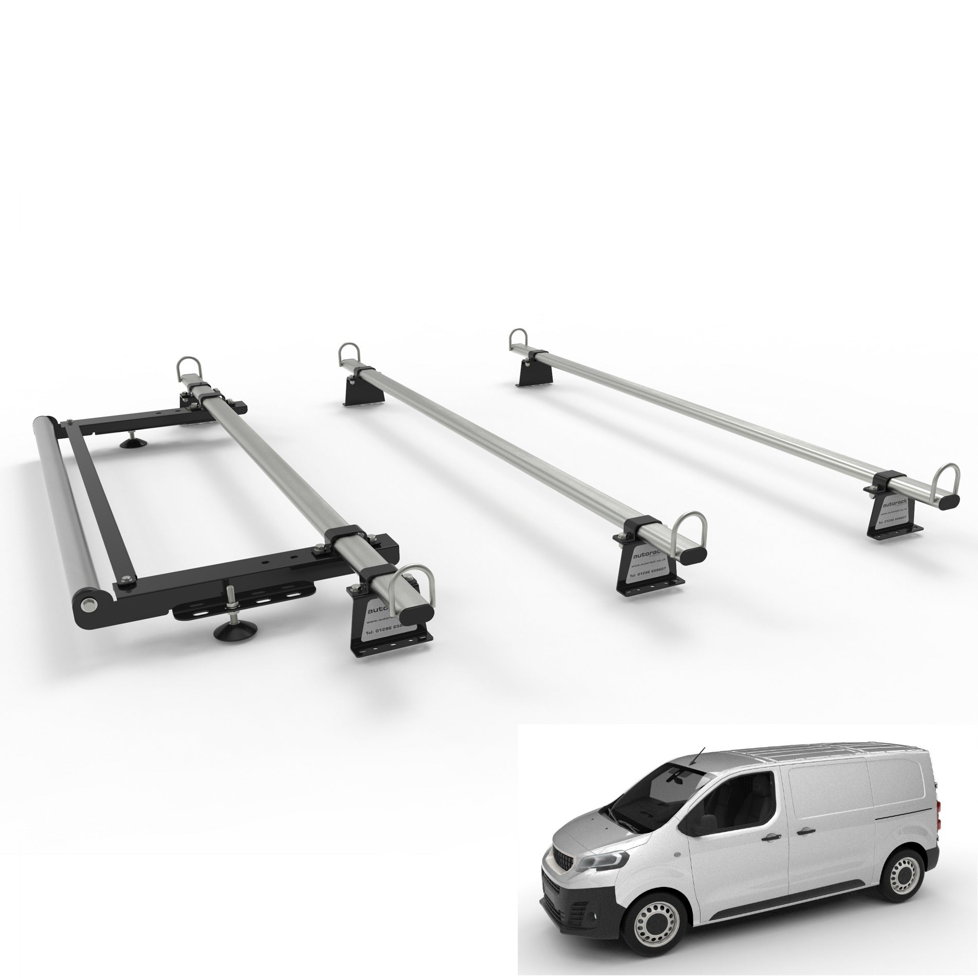 Dispatch Staging Racks Citroen Dispatch Mk3 Van (2016-onward version) Roof Rack 3 Bars - With ...