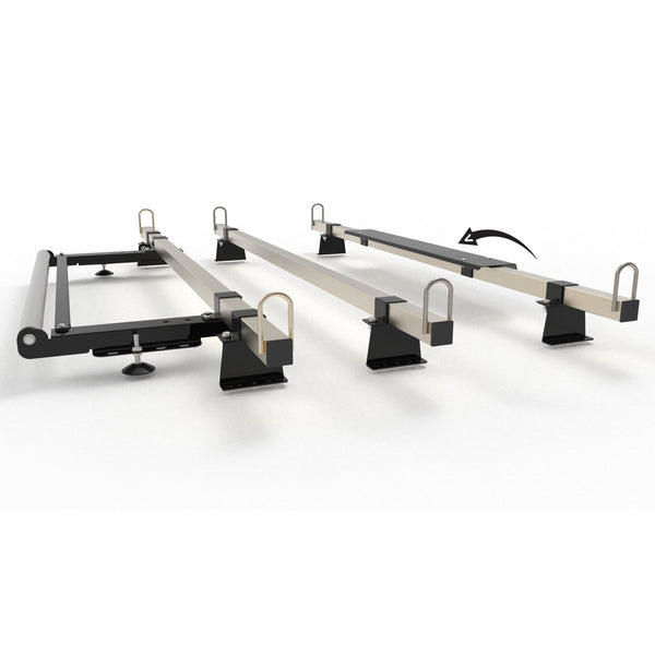 Roof Rack 3 Bars for VAUHALL VIVARO Mk3 (2019-onward) Heavy-Duty TITAN Construction Grade (With rear roller kit)