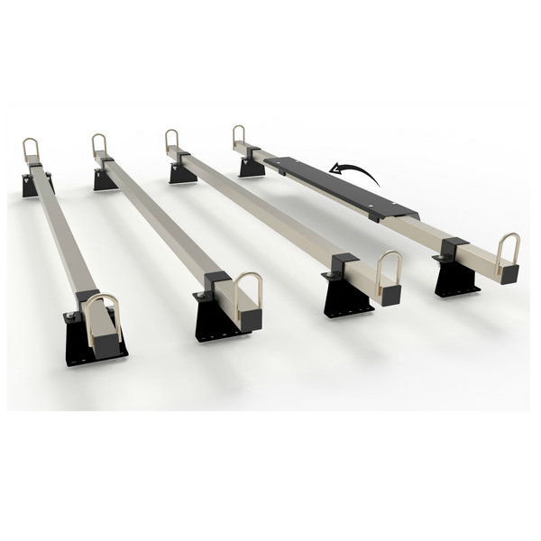 VW Transporter T5, T6, T6.1 - van Roof Rack 4 Bars - TITAN Construction Grade